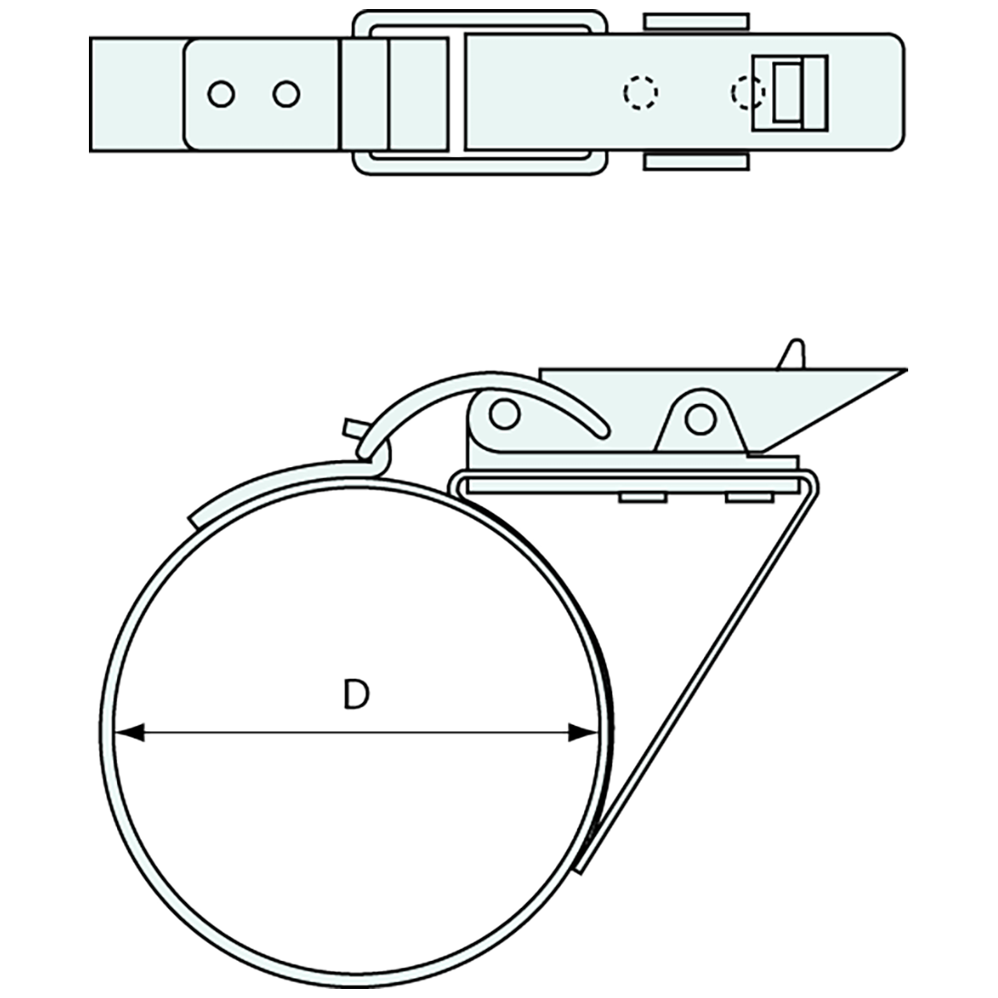 Band Clamp Stainless Steel 300mm to 800mm